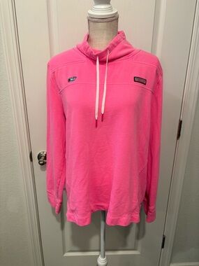 Vineyard Vines Hot Pink Cowl Neck Pullover
